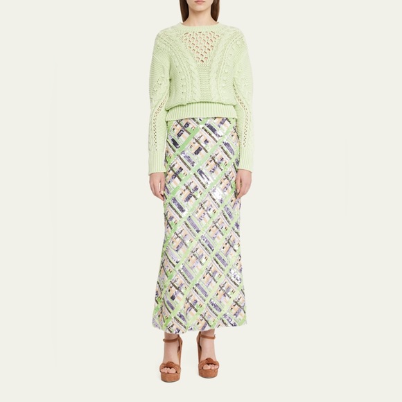 NWOT VERONICA BEARD Brent EMBELLISHED sequin midi skirt mermaid 2 - Picture 5 of 17